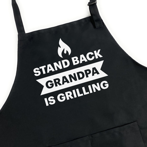 Stand Back Grandpa is Grilling Apron